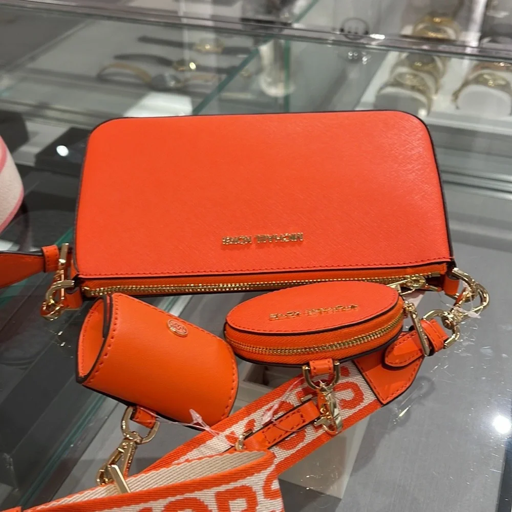 MICHAEL KORS JET SET TRAVEL SMALL SHOULDER CROSSBODY BAG WITH TECH ATTCH AIRPOD - Picture 12 of 16
